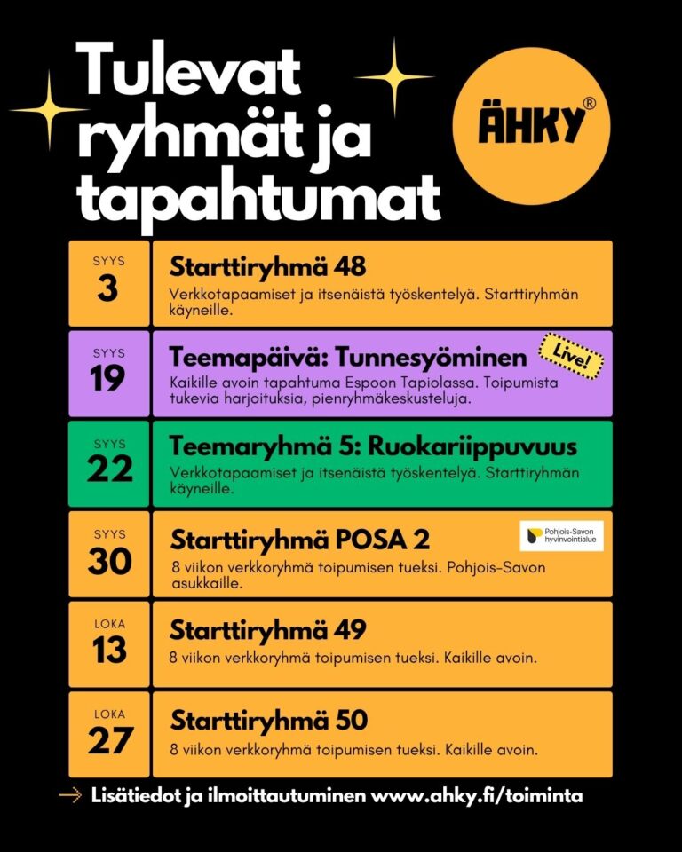 Syksyn ohjelma - osa 2